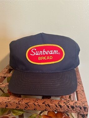 Sunbeam Bread Vintage Trucker Hat Patch Adjustable SnapBack Blue Riverside